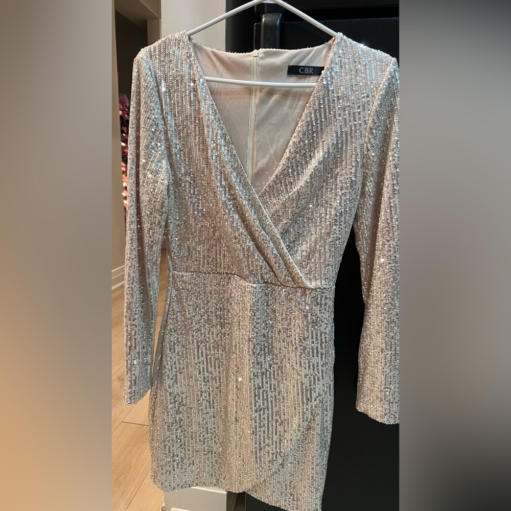 Glittering gold dress